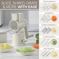 thumbnail image 4 of COOK WITH COLOR Cheese Grater Rotary, Cheese Shredder, Grater for Kitchen, Cream, 4 of 6
