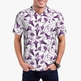 thumbnail image 5 of Wukai Violets Flowers Men’s Polo Shirts,Quick-Dry Athletic Shirt,Classic Fit Shirts-Medium, 5 of 8