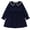 A1019-Blue, variant on HILEELANG Toddler Girls 100% Cotton Long Sleeve Dress, Ruffle Peter Pan Collar Button Front Casual Dress, Burgundy Red, 4Y