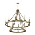 thumbnail image 4 of Warm Brass 15 Light Chandelier from the Seville Collection, 4 of 5