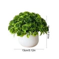thumbnail image 3 of VQPeo Small Plastic Artificial Potted Plant, Desktop Simulation Greenery, Windowsill Decorative Fake Herb for Home Office & Living Room Accents, 3 of 5