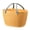 Yellow#1, variant on HOARBOEG Storage Basket, Woven Plastic Laundry Basket with Handles, Foldable Picnic Basket for Groceries, Market Shopping, Home Organization Outdoor Picnics