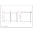 thumbnail image 2 of Sunny Wood Shw3624-24-A Shaker Hill 36" Wide X 24" High Double Door Wall Cabinet - White, 2 of 3