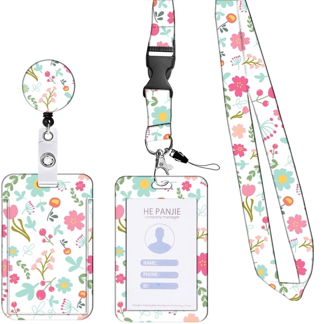 Cordón para porta credencial con tarjetero (rosa), correa para el cuello con cierre de langosta giratorio, para porta credencial de identificación, llaves, cámara, teléfono celular