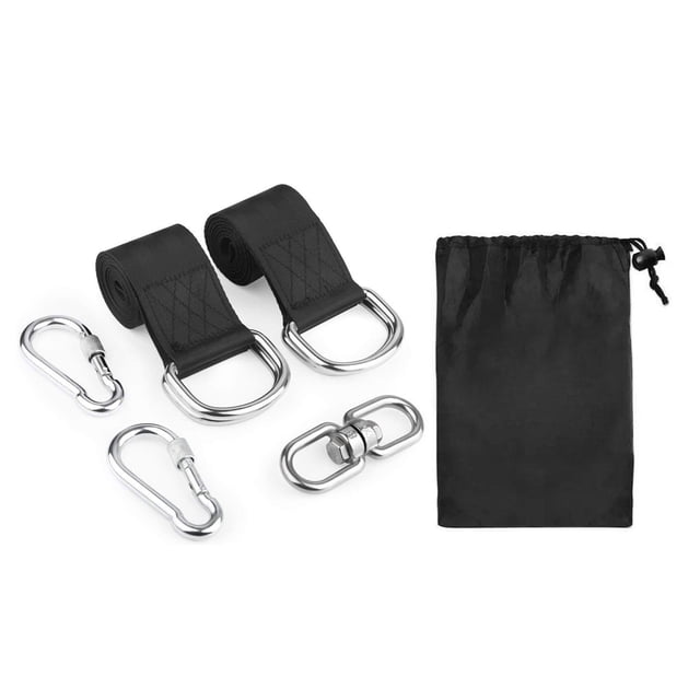 Bearachild Kit de correas con capacidad de carga para columpio de árbol con candado, cinturón colgante de alta resistencia, mosquetón Jardín y Patio