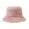 thumbnail image 2 of Winter Faux Fur Furry Bucket Hat Fluffy Fuzzy Warm Hat Plush Fisherman Hat for Women Teens Girls, 2 of 8