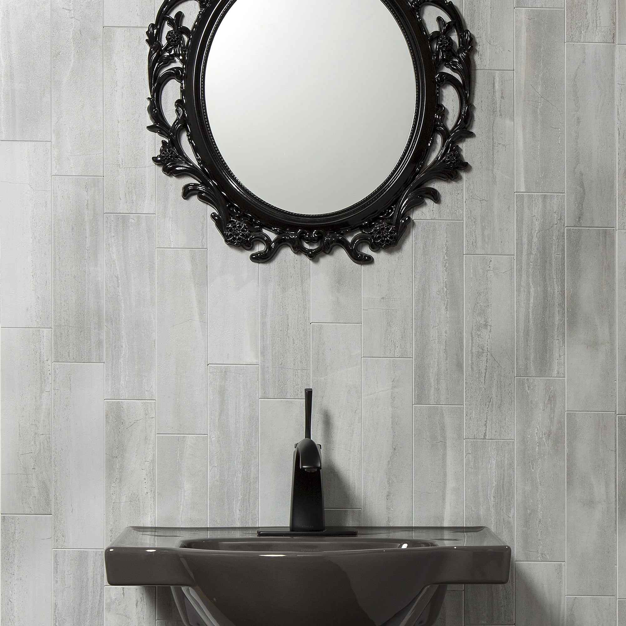 Aspect Collage 12.75in x 5.9in Peel and Stick Backsplash in Roman Slab 15 Sq Ft Kit
