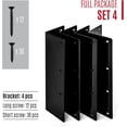 thumbnail image 5 of PinesC Supports d'Angle pour Plate-Bande Surélevée 12 Pieds'-16 Pieds' H, Support d'Angle en Métal Résistant, Connecteurs d'Angle en Métal Rouille pour Meubles (Lot de 4) - Noir, 5 of 5
