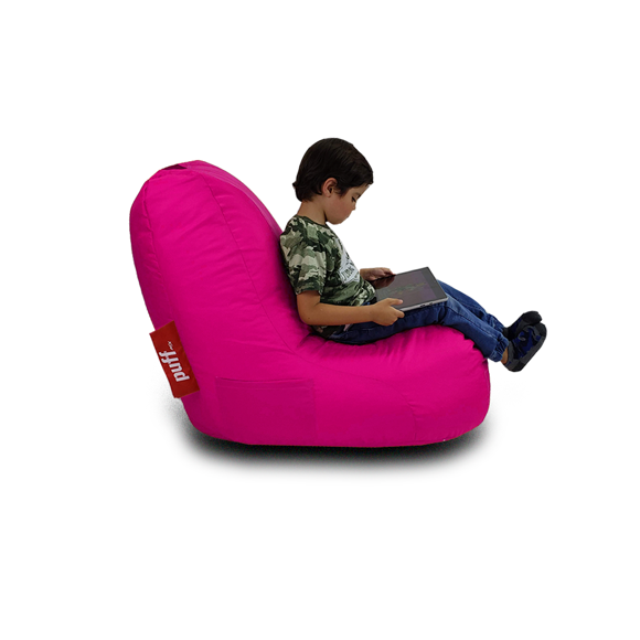 Sillón Puff Lounge Puff Mx Para niños Nylon Fucsia
