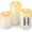 D3"H4"5"6", variant on 4"x12" Outdoor Waterproof Flameless Candles with Timers and Remote Control, Battery Operated Candles, LED Plastic Candles, Dark Ivory, Set of 2