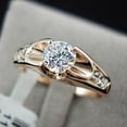 thumbnail image 4 of Xinyolin Women Ring Delicate Shiny Copper - Rhinestone Embedded Wedding Ring for Party, 4 of 7