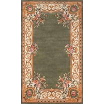 Eclatique Rug Momeni Harmony Collection Modern Tufted Green Floral Area Rug, 5 x 8, Non-Slip Backing