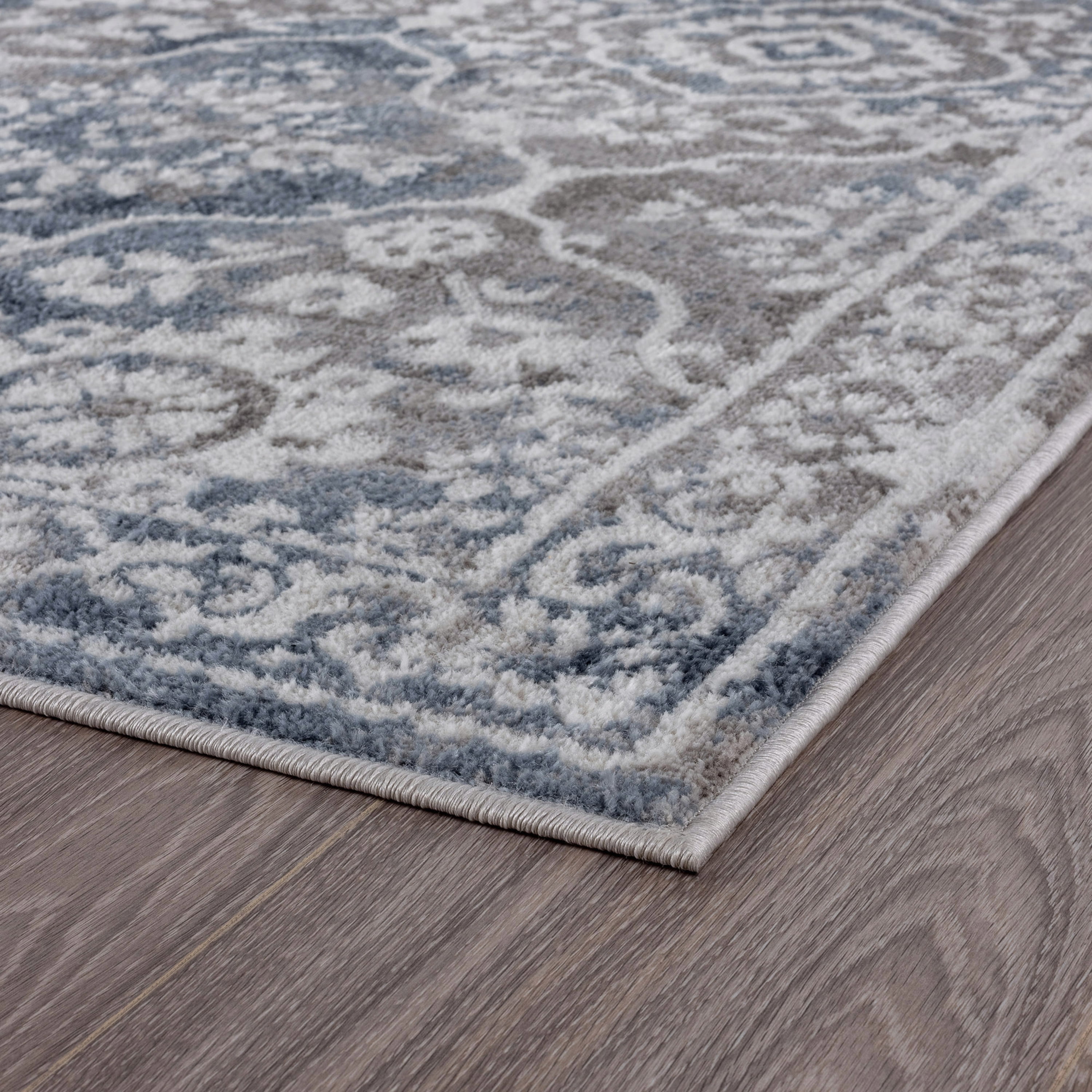 Bliss Rugs Persian Traditional Area Rug, Floral Indoor Rugs for Living Room, Dining Room, Bedroom | Blue, 8' x 10' (7'10''x10'2'')