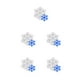 thumbnail image 2 of Inteprter Moldes para galletas, suministros de cocina hechos a mano, molde en relieve de Navidad, elaboración de postres, fundición de Fondant, troquel Copo de nieve B 5piezas, 2 of 6