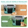 thumbnail image 6 of Luxvie Portable Pet Playpen, Foldable Dog Cat Playpens Cat Cage Exercise Kennel Tent, Dog Kennel With Removable Shade Cover, Dog Crate Indoor Outdoor Travel Camping Use, Green, 6 of 7