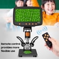 thumbnail image 4 of TFixol 7-inch LCD Screen Video Microscope Support 32GB TF Card 1000X Microscope and Telescope 1080P with Remote Control Alloy Stand Adjustable Focus Wheel & LED Light Support USB/ HD Output for PCB Wa, 4 of 7