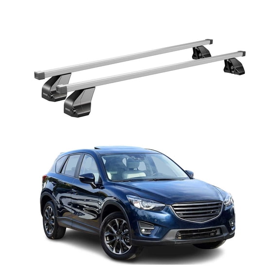 Fix Point Roof Racks Top Cross Bars for Mazda CX-5 2013-2016 Gray 2Pcs