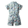 thumbnail image 7 of TAIAOJING Toddler Baby Boy Clothes Shorts Set Boys Tropical Print Shirt Beach Pants Children's Clothing Seaside Travel Children's Set 1-2 Years, 7 of 7