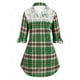 thumbnail image 2 of Tallas Tallas Lace Lace Yoke Roll Up Sleeve Splack Pocket Shirt Rosegal Blusas Tallas Grandes, 2 of 5
