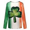 thumbnail image 5 of Camiseta de manga larga con estampado de cuello redondo a la moda para mujer, blusas informales sueltas Fridja  czfsfas585, 5 of 5