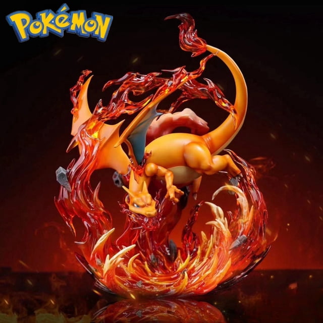2024 nuevo en stock 21cm Anime Pokemon Charmander Transformation figura de acción estatua PVC coleccionable modelo kawaii regalos muñecas juguete