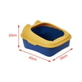 thumbnail image 3 of Cat with High Side Anti-Splashing Cat Toilet Semi-Enclosed Litter Pan Prevent Sand Leakage Easy to Clean for Indoor Kitty Yellow, 3 of 7