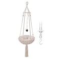 thumbnail image 1 of Hamaca de macramé Zulema para gatos columpio para colgar en la pared percha de ventana tejida a mano, 1 of 8