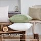 thumbnail image 4 of Deconovo Linen Look Throw Pillow Covers for Sofa Couch Invisible Zipper Navy Blue No Pillow Insert Set of 2, Light Flax, 18x18 Inch, 4 of 8
