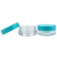 thumbnail image 7 of Beauticom 2000 Pieces High Quality 3 Gram 3 ml (0.1 oz) Plastic Round Cosmetic Beauty Makeup Sample Jars (Teal Lid), 7 of 7