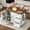 White, variant on 54.5" Rolling Kitchen Island Cart, Farmhouse Kitchen Island with Power Outlet, 4 Door Cabinet and 2 Drawers, Kitchen Storage Cart for Kitchen, Dining Room