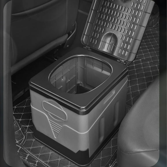 Outdoor Travel Folding Toilet with Large Capacity and Durable Exterior, Emergency Portable Toilet for Camping, Car, and Outdoor Adventures, Compact and Easy to Use