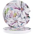 thumbnail image 1 of FMSHPON Oil Painting Style White Magnolia Flower Set of 6 Car Coaster for Drinks, Absorbent Ceramic Stone Coasters Cup Mat with Cork Base for Home Kitchen Room Coffee Table Bar Decor, 1 of 5