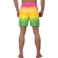 thumbnail image 3 of Unique Bargains Men's Contrast Color Drawstring Waist Beach Swimwear Shorts 28 Yellow, 3 of 5