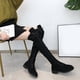 thumbnail image 5 of Minnieouse Botas hasta la rodilla para mujer, vendaje con cremallera lateral, cabeza redonda suave, suela de goma, botas altas hasta el muslo, zapatos sexis Calzado Caqui 4 Minnieouse AP013397-13, 5 of 6