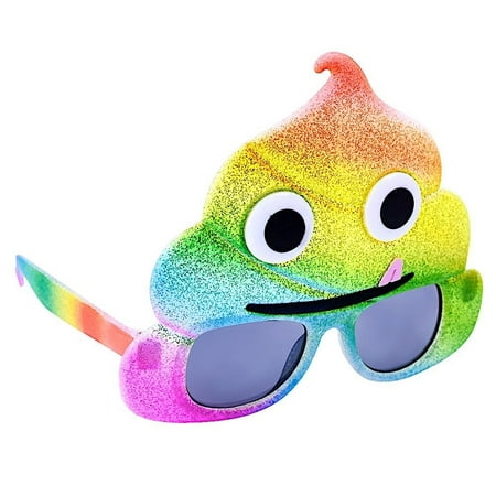 Party Costumes - Sun-Staches - Emoji Rainbow Glitter Poo Cosplay sg3091