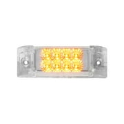GG Grand General 77661 SE33Amber Rectangular Spyder 8-LED Marker and Clearance Sealed Light with Clear Lens