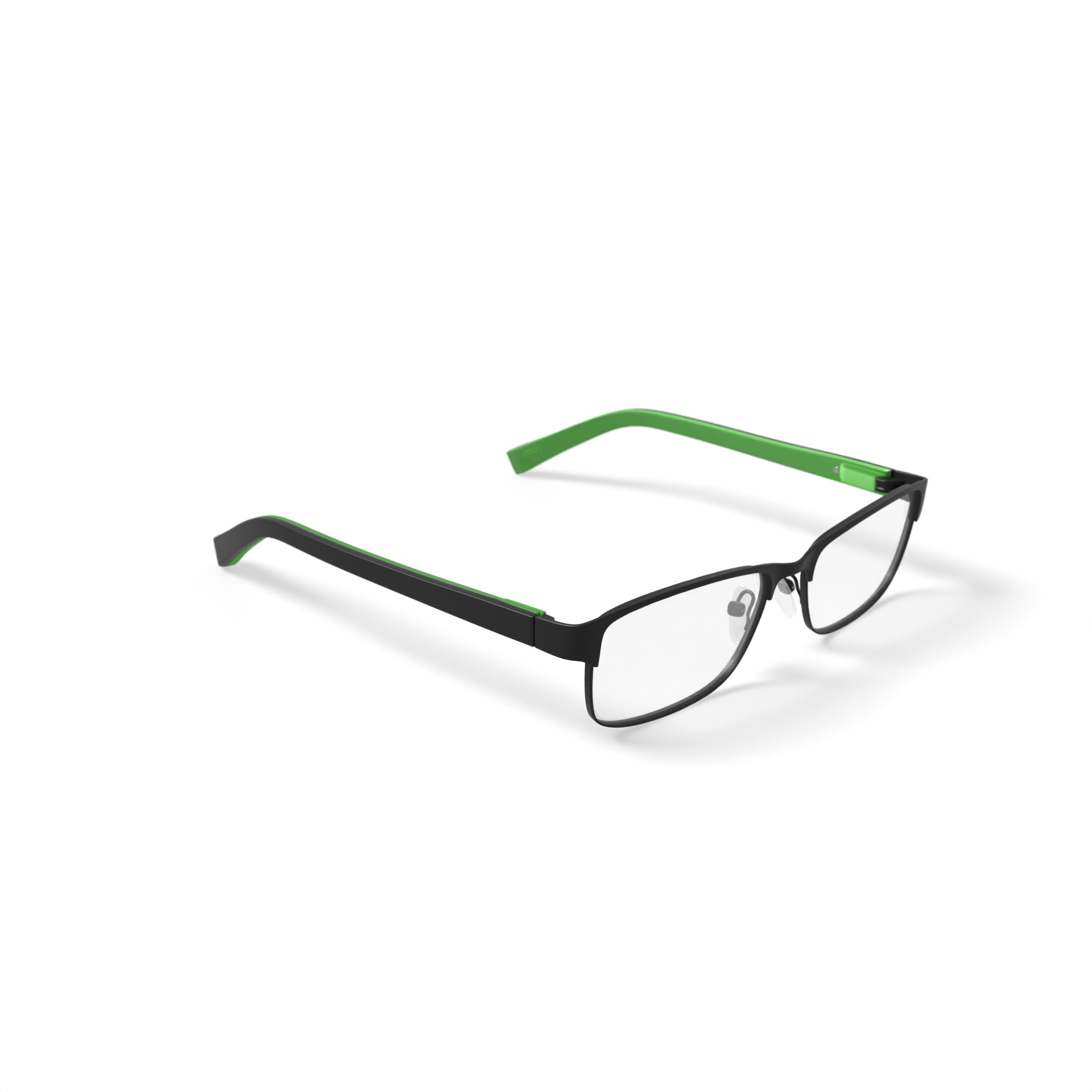 Nerf Tactical Youth Rectangular Prescription Eyeglasses with Case, Black/Green
