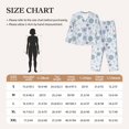 thumbnail image 4 of Honeii Retro ice blue snowflakes Print Women's Pajama Sets Long Sleeve Button Down Sleepwear Nightwear Soft Pjs Lounge Sets 2PCS-Medium, 4 of 7