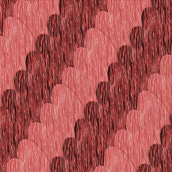 Ahgly Company Machine Washable Indoor Square Transitional Red Area Rugs, 7' Square