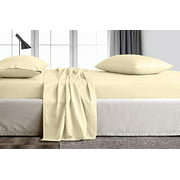 trendbeddingmart 100% Egyptian Cotton Sheets, Ivory Cal King Sheets Set, 800 Thread Count Long Staple Cotton, Sateen Weave for Soft and Silky Feel, Fits Mattress Upto 18'' DEEP Pocket