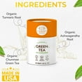 thumbnail image 5 of Turmeric Zone - Turmeric Green Tea with Ashwagandha - 3.50 oz for Healthy Drinks With a Complimentary Stainless Steel Tea Infuser, 5 of 6