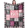 thumbnail image 1 of LHSHID 60th Birthday Gifts for Women Blanket 60th Birthday Decorations Women 60th Birthday Gift Ideas Happy 60th Birthday Gifts for 60 Year Old WomanBirthday Gifts for Women Throw 60"x80", 1 of 7