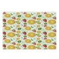 thumbnail image 1 of Fruits Cutting Board, Citrus Kiwi Lemon Leaves Apricot Watermelon Fresh Exotic Kitchen, Decorative Tempered Glass Cutting and Serving Board, Large Size, Earth Yellow Lime Green, by Ambesonne, 1 of 1