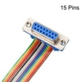 thumbnail image 2 of Uxcell DB15 Male to DB15 Female IDC Rainbow Wire Flat Cable Connector Ribbon Multicolor 1pcs, 2 of 5