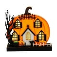 thumbnail image 3 of Tachiuwa Halloween Lighted Pumpkin Table Decoration for Fireplace Window Sill Display 23cmx5.3cmx22.5cm, 3 of 10