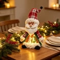 thumbnail image 6 of WWV Exquisite Lighted Christmas Glowing Figurine Set Santa Snowman Reindeer with Warm LED Mini Scene Table Decor for Home Party Mantel Shelf Holiday Display Gift for Mom Wife Girls, 6 of 7