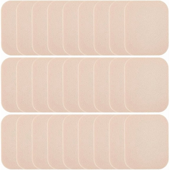25Pcs Flat Makeup Sponge Cosmetic Puff Sponge Rectangle 2.2 x 1.8 Inch Soft PeachPuff Eye Face Foundation Blender Glitter Cosmetics Puffs Accessories DIY