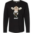 thumbnail image 3 of Inktastic Moo Cute Brown Holstein Cow Long Sleeve T-Shirt, 3 of 5