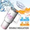 thumbnail image 3 of Chaos Coordinator 40 Oz Insulated Tumbler Gift - Stainless Steel Cup with Handle & Straw, Funny Cute Design for Women, Boss, Coworker, Teacher, Nurse, Mom, Unique Present, 3 of 5