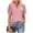 Pink#2, variant on Juebong Ladies Shirts Clearance, Women Button Up V Neck Short Sleeve Blouse Casual Solid Summer Easy Match T-Shirt Spring Tops